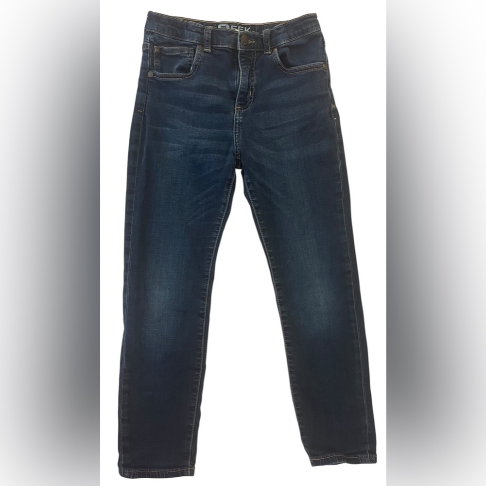 Peek Kids Dungarees Boys Jeans Denim Size 8 Adjustable Waist Pants